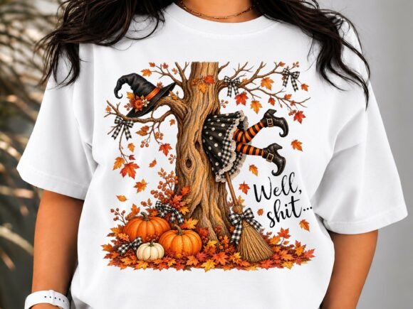 Witchy Fall Tree PNG Sublimation Design