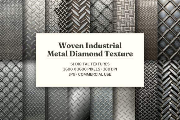 Woven Industrial Metal Diamond Texture