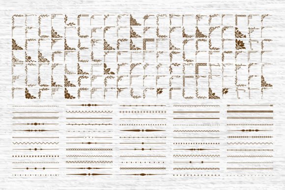 200 Vintage Page Corner Borders SVG