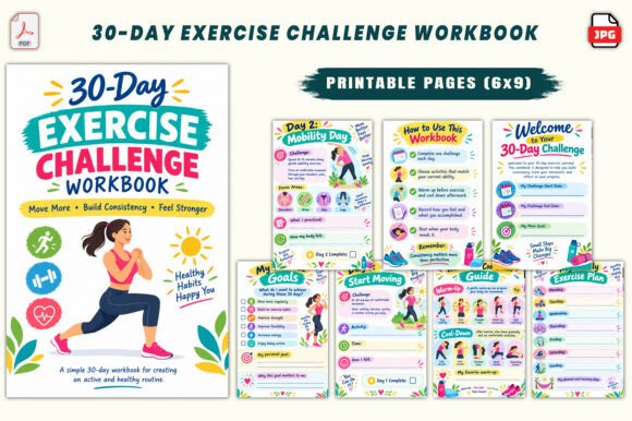 30-Day Exercise Challenge Workbook