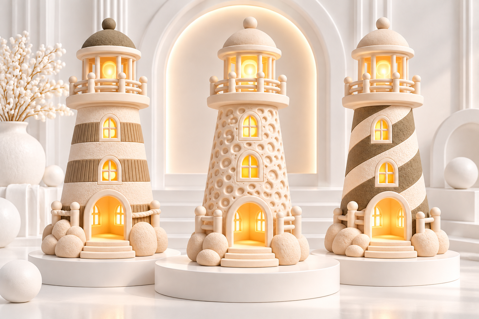 3D Coastal Lighthouse Trio STL Set - Image 4