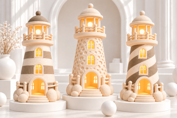 3D Coastal Lighthouse Trio STL Set - Image 2