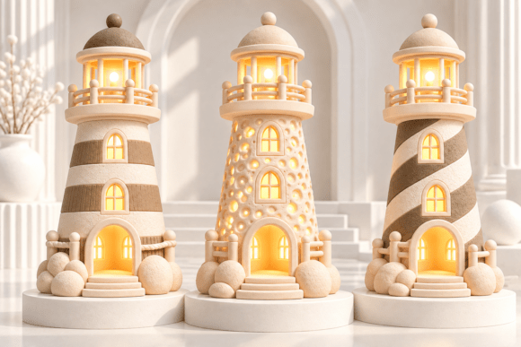 3D Coastal Lighthouse Trio STL Set - Image 3
