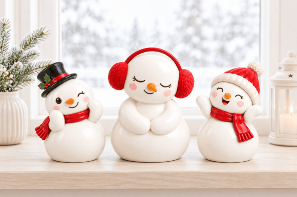 3D STL Christmas Figurine Set - Reindeer, Snowman & Tree Printables for FDM & Resin - Image 14