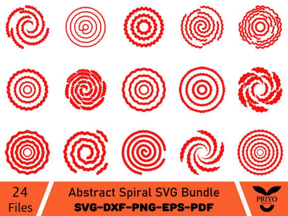Abstract Spiral SVG Bundle