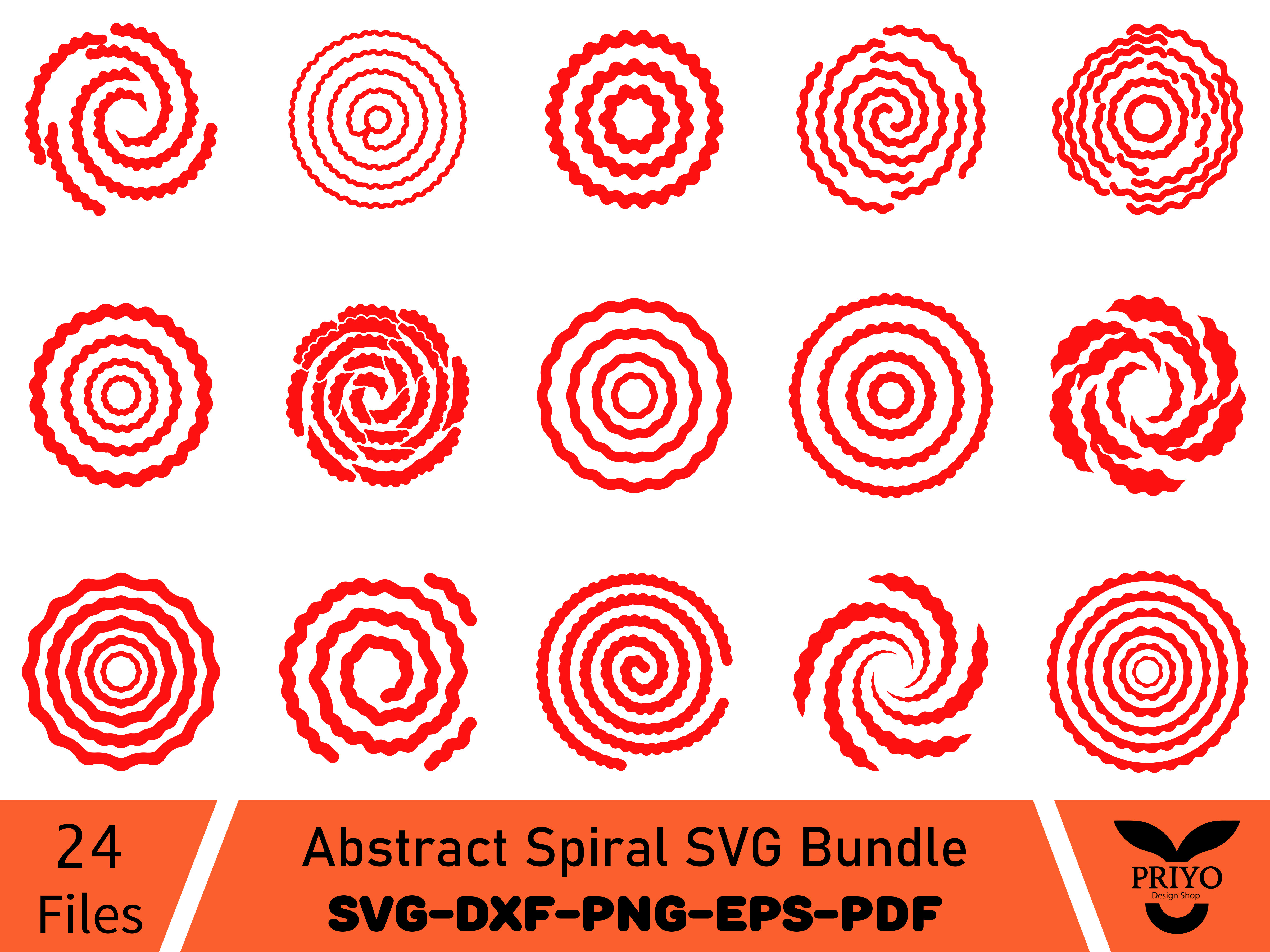 Abstract Spiral SVG Bundle