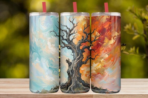 Abstract Tree of Life Tumbler Wrap