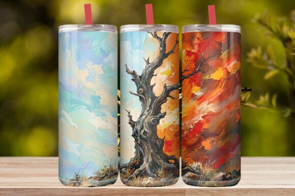 Abstract Tree of Life Tumbler Wrap