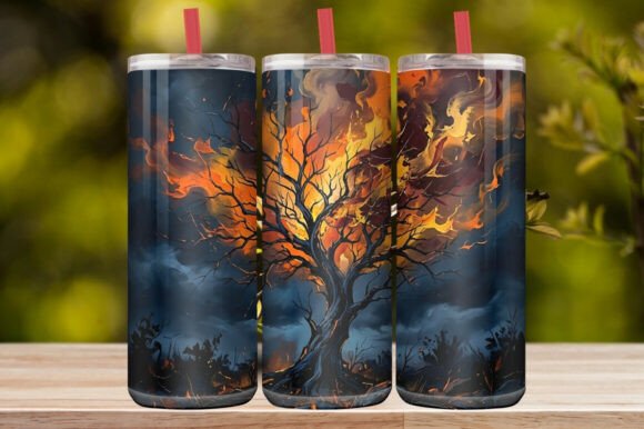 Abstract Tree of Life Tumbler Wrap