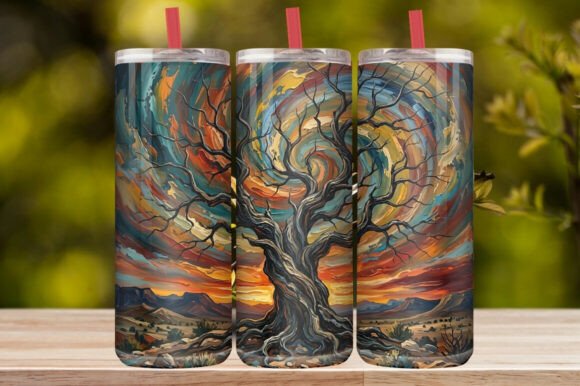 Abstract Tree of Life Tumbler Wrap