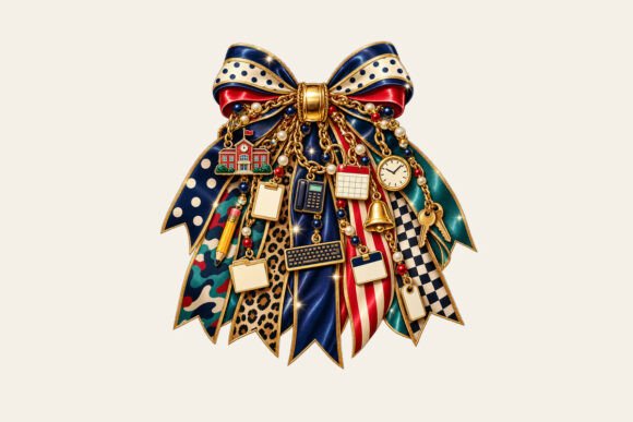 Attendance Aide Bow Charm PNG