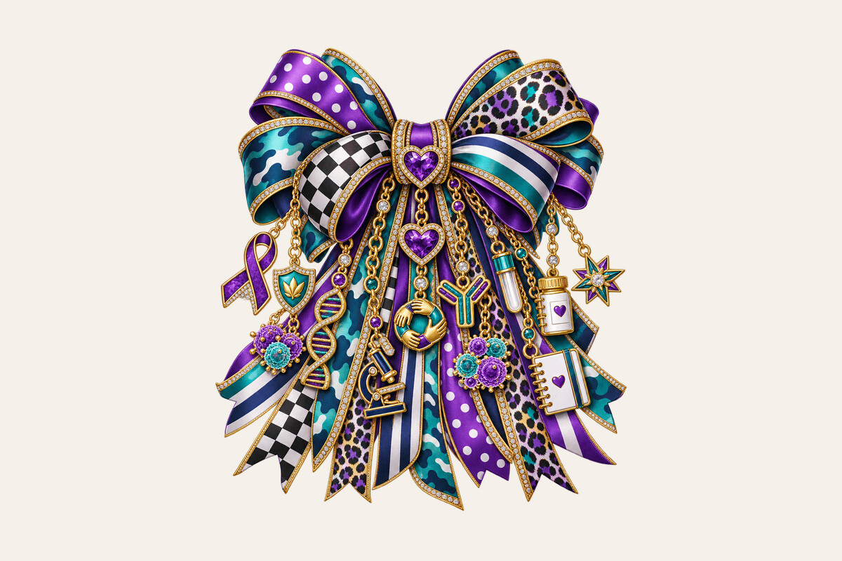 Autoimmune Awareness Bow PNG