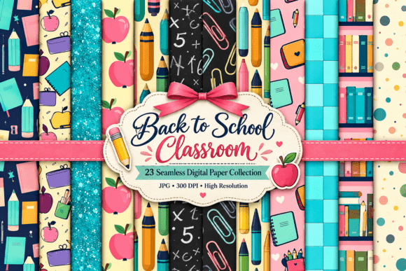 Back to School Classroom Seamless Paper