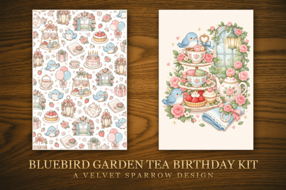 Bluebird Garden Tea Birthday Kit