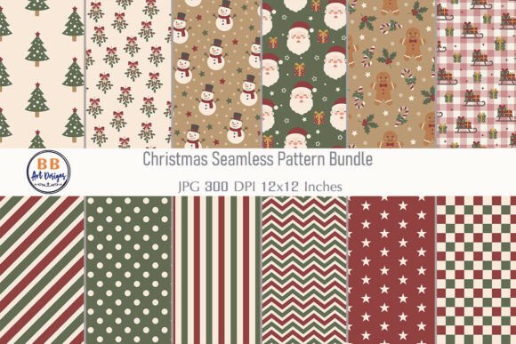 Boho Christmas Paper Christmas Pattern