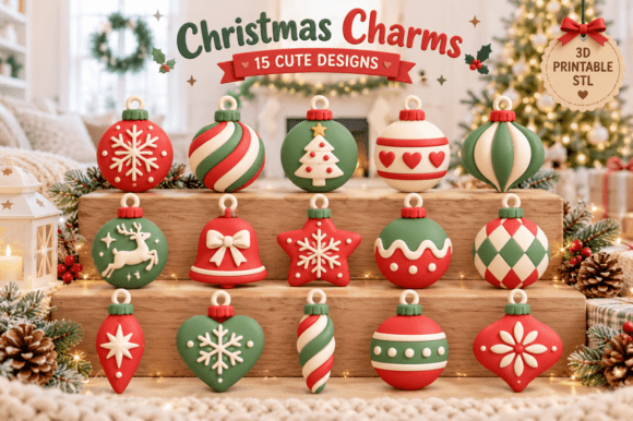 Christmas Ornament Set STL - 3 Ribbed Bell 3D Print Files for Holiday Decor - Image 12