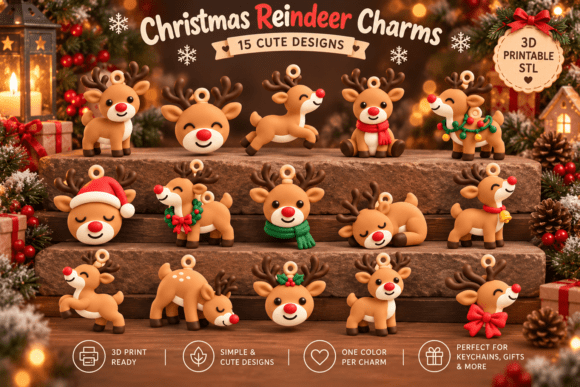Christmas Tree and Star Keychain 3D STL – Festive Holiday 3D Print Model Set - Image 14