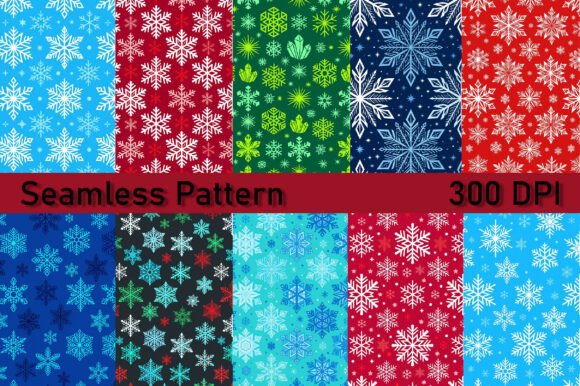 Christmas Snowflake Digital Paper