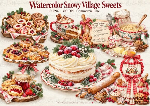 Christmas Snowy Village Sweets Bundle