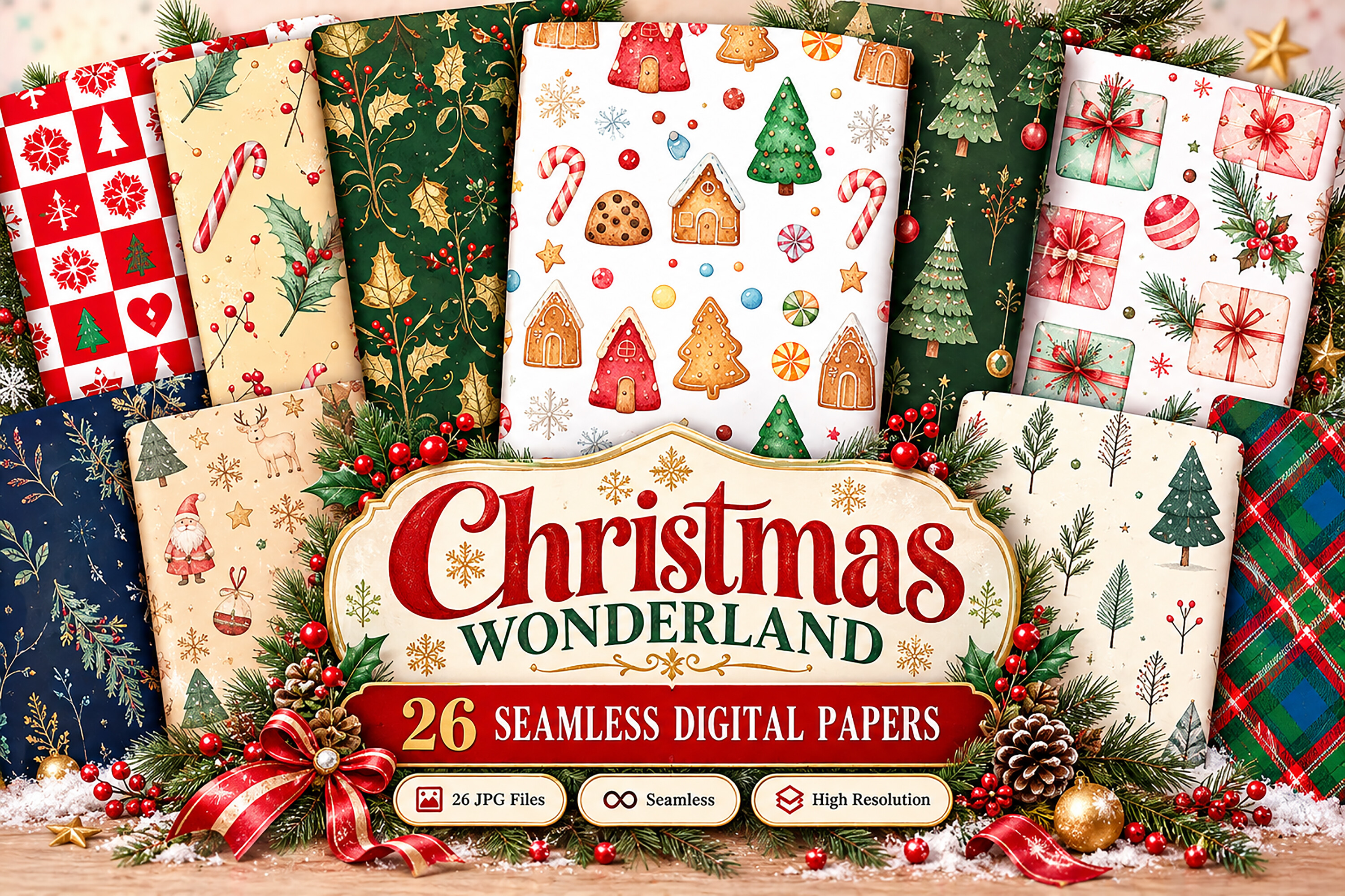Christmas Wonderland Seamless Digital