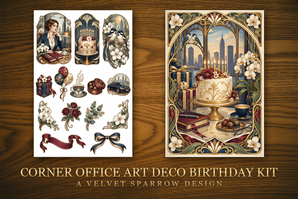 Corner Office Art Deco Birthday Kit