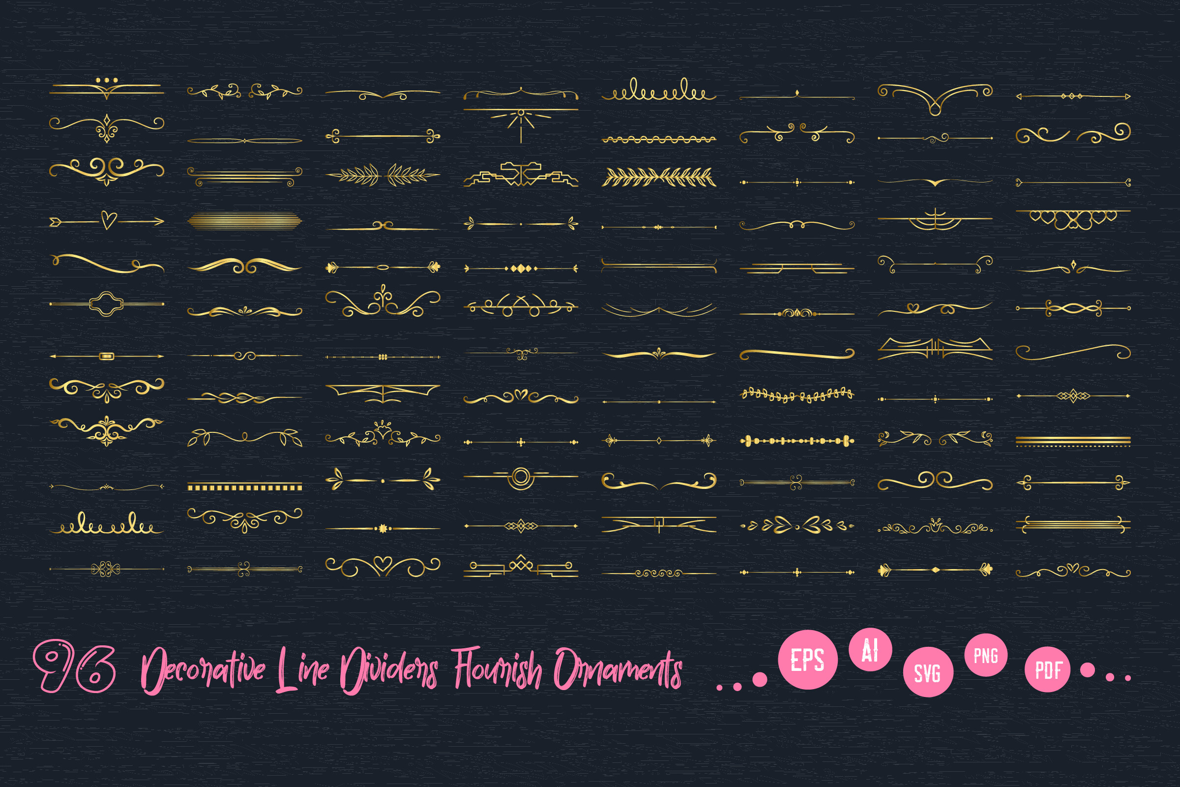 Decorative Flourish Divider SVG Ornament