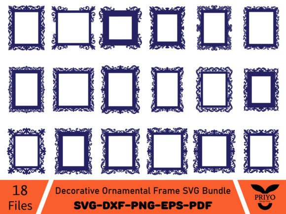 Decorative Ornamental Frame SVG Bundle