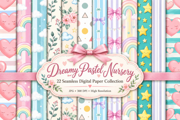 Dreamy Pastel Nursery Seamless Paper