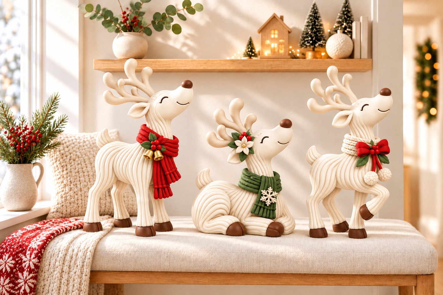 Elegant Reindeer Set STL – 3 Festive 3D Printable Reindeer Figurines - Image 5
