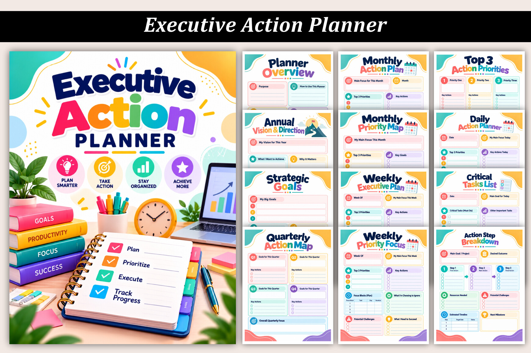 Executive Action Planner | Printable
