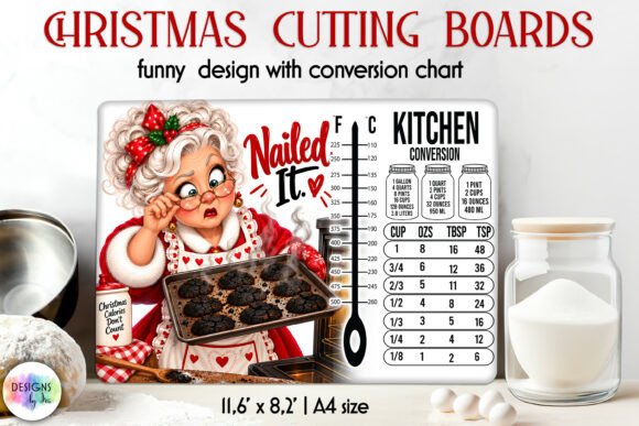 Funny Christmas Cutting Board Design