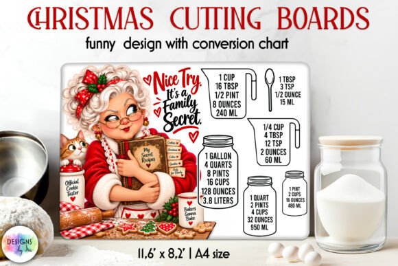 Funny Christmas Cutting Board Design