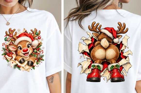 Funny Christmas Reindeer PNG