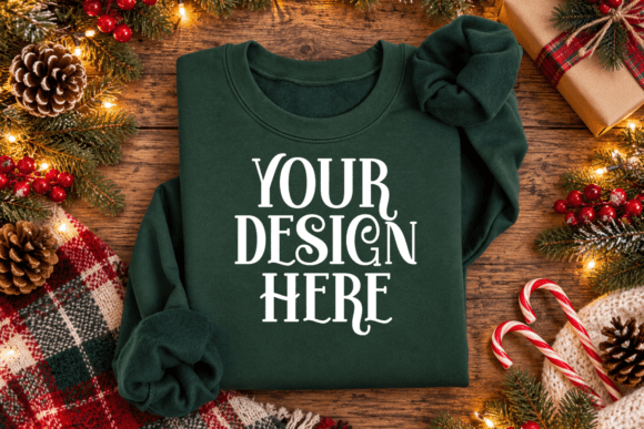 Gildan 18000 Christmas Sweatshirt Mockup