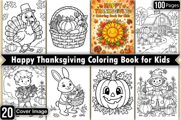Happy Thanksgiving Coloring Pages Kids