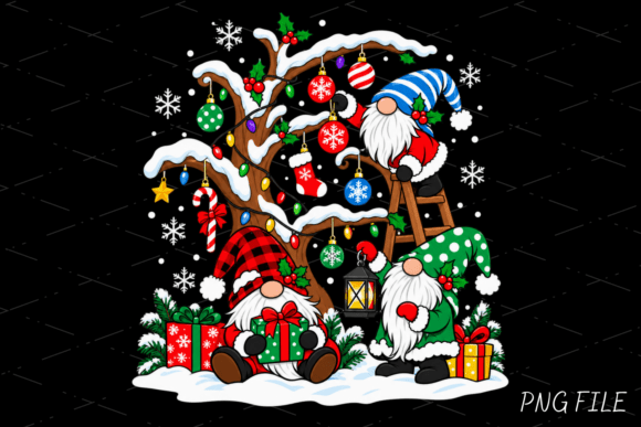 Holiday Christmas Gnome PNG Design