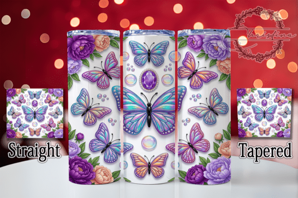 Holo Butterfly Gem 20oz Tumbler