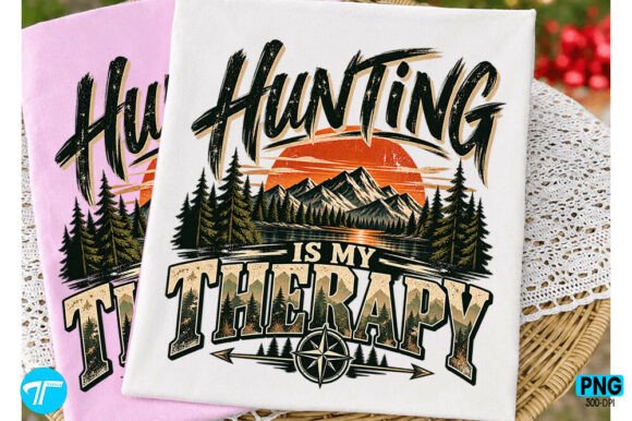 Hunting is My Therapy Shirt PNG