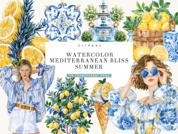 Mediterranean Bliss Summer Clipart