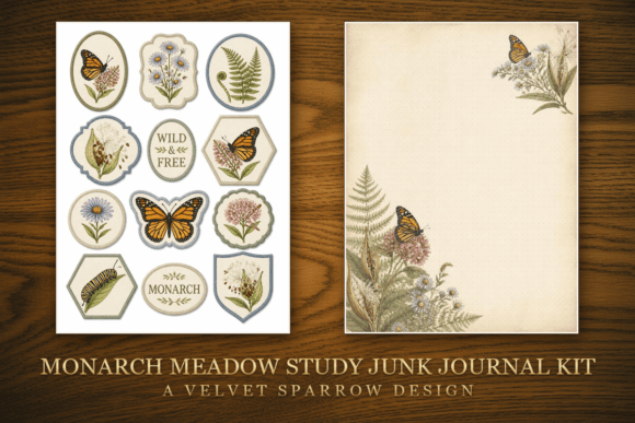 Monarch Meadow Study Junk Journal Kit