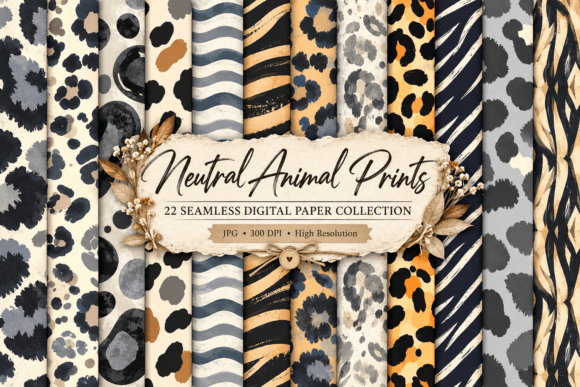 Neutral Animal Prints Seamless Digital