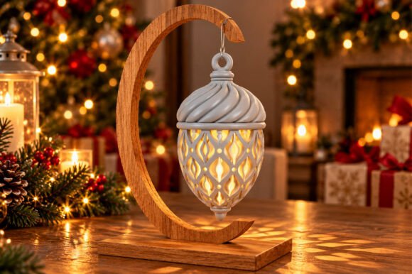 Ornamental Hanging Lantern STL – 3D Printable Christmas Lantern Model - Image 4