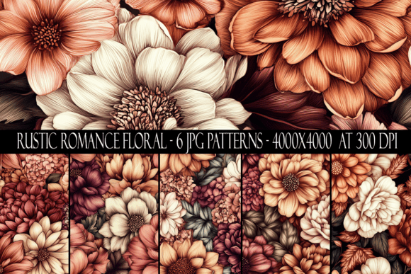 Rustic Romance Floral Seamless Patterns