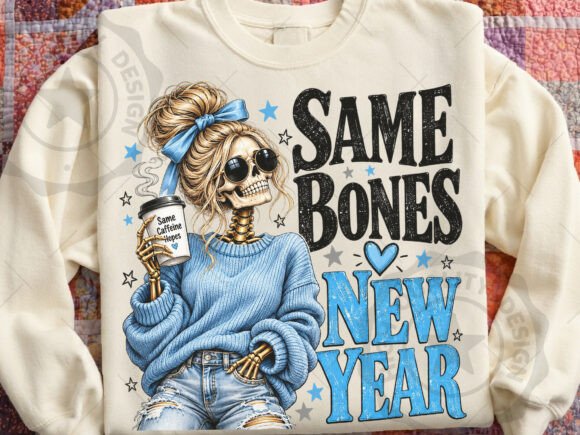 Same Bones New Year Skeleton PNG