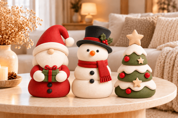 Santa Snowman Christmas Tree STL Bundle - 3D Printable Holiday Figurines - Image 3