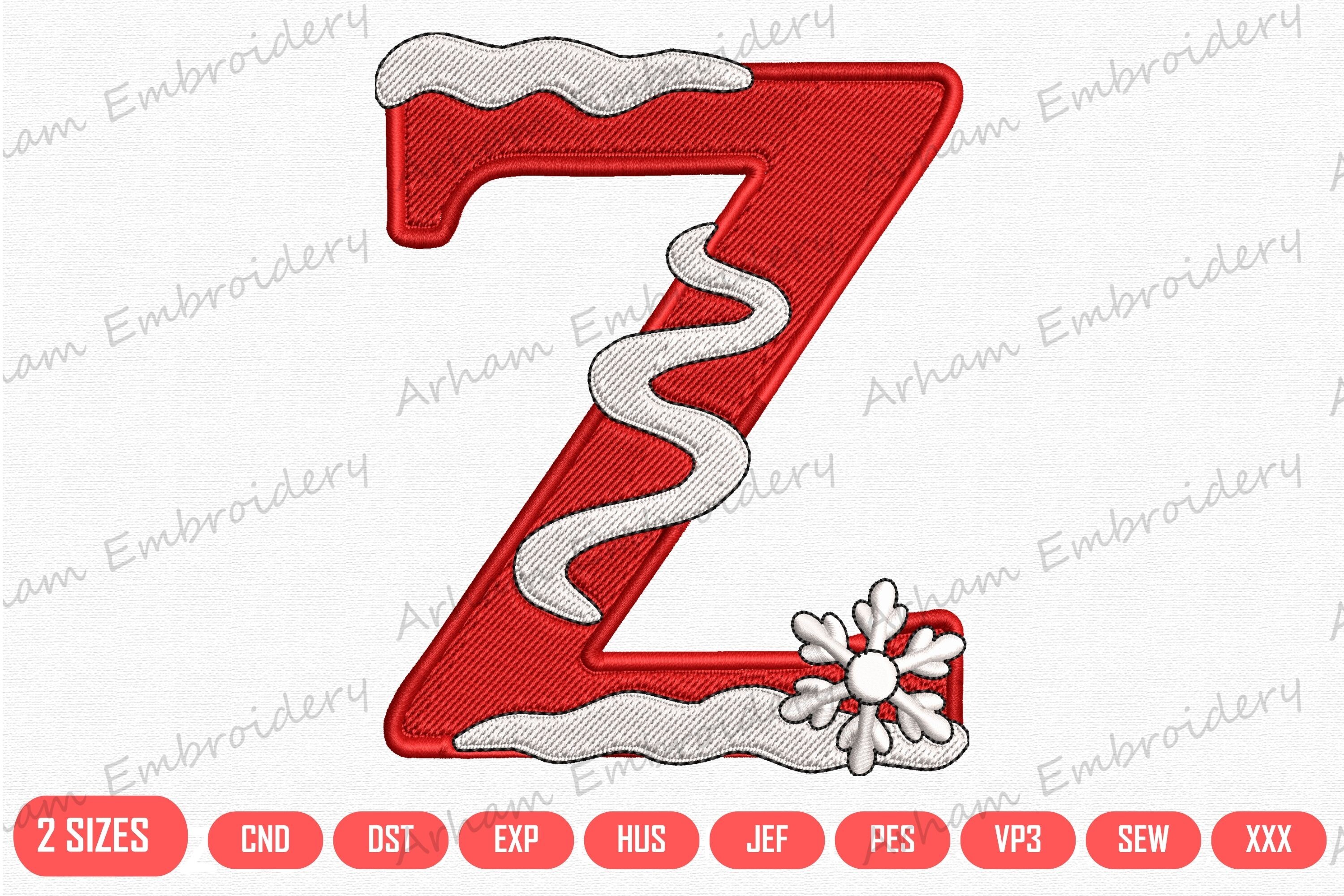 Cute Display Lettering Snowy Alphabet Z · Creative Fabrica