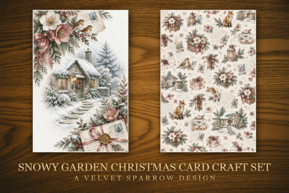 Snowy Garden Christmas Card Craft Set