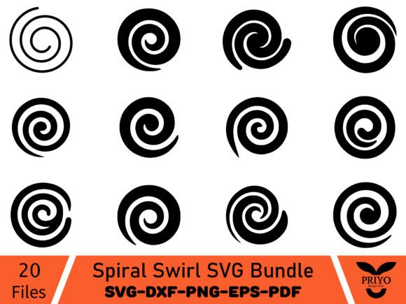 Spiral Swirl SVG Bundle