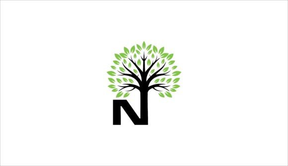 Tree Incorporated into Letter N Shape