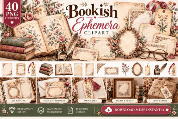 Vintage Bookish Ephemera & Journaling